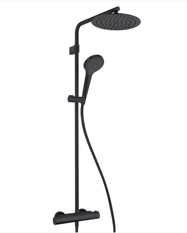 Colonne-de-douche-look-diametre-250-noir-mat
