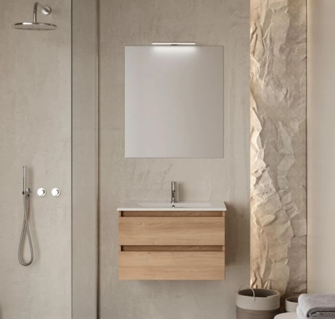Meuble-vasque-Primeo-Alterna-70-cm-avec-2-tiroirs-Chêne-Clair