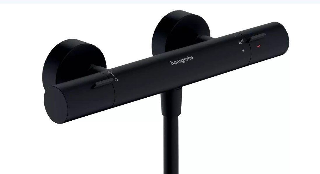 Mitigeur-thermostatique-Hansgrohe-ECOSTAT-FINE-noir-mat